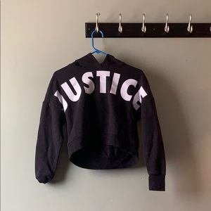 Kids Justice cropped hoodie.